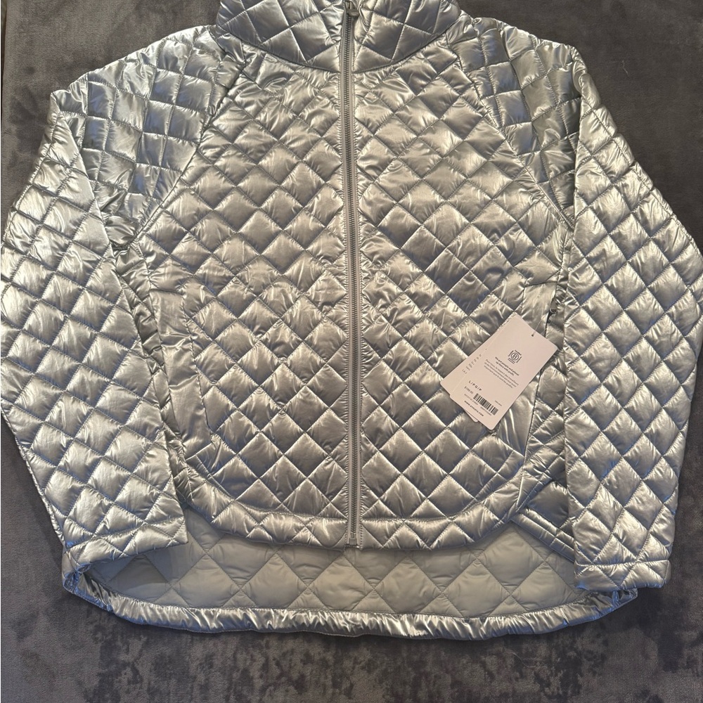 NWT Athleta Whisper Featherless Metallic Jacket
